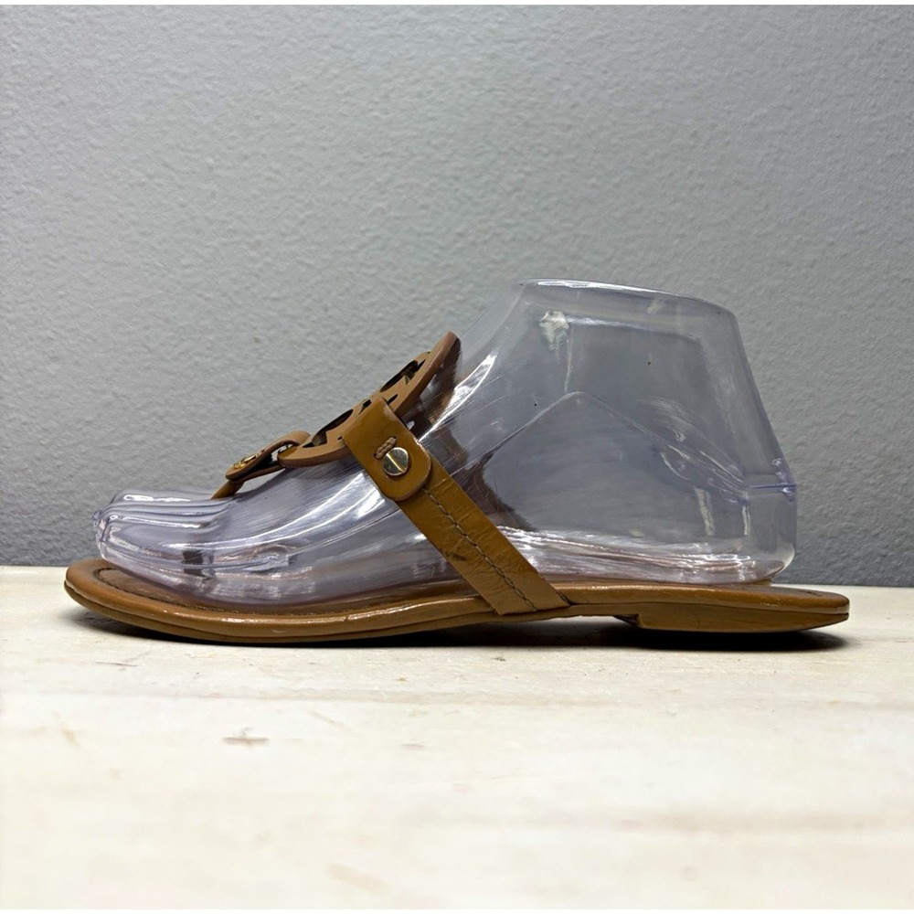 Tory Burch Brown Patent Leather Miller Sandals Size 6